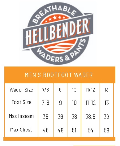 hellbender boot foot size chart