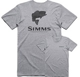 Simms Bass HexFlo Camo T-shirt in Grey Heather