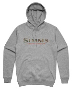 Simms Logo Hoodie Grey Heather