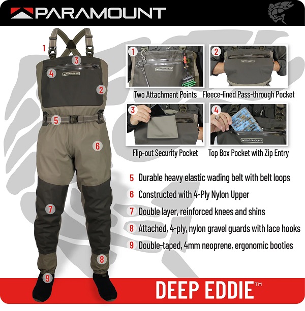 Paramount Deep Eddy Breathable Stockingfoot Chest Waders