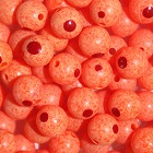 blood dot flourecent orange bead